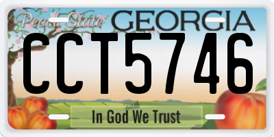 GA license plate CCT5746