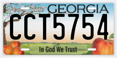 GA license plate CCT5754