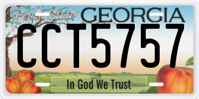 GA license plate CCT5757