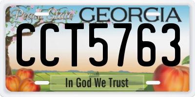 GA license plate CCT5763