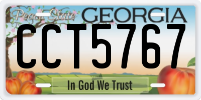 GA license plate CCT5767