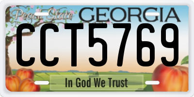 GA license plate CCT5769