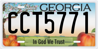 GA license plate CCT5771