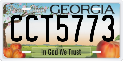 GA license plate CCT5773