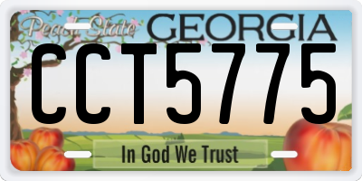 GA license plate CCT5775