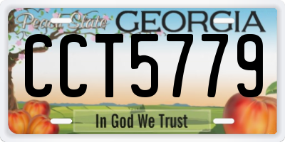 GA license plate CCT5779