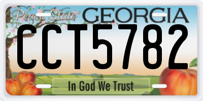 GA license plate CCT5782
