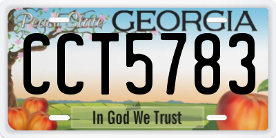 GA license plate CCT5783