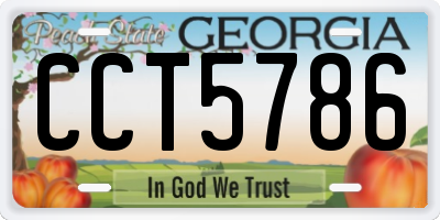 GA license plate CCT5786