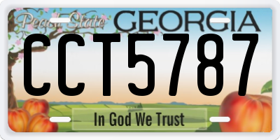 GA license plate CCT5787