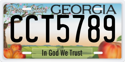 GA license plate CCT5789