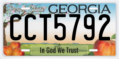 GA license plate CCT5792
