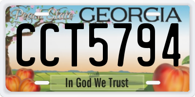 GA license plate CCT5794