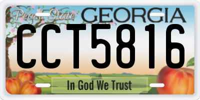 GA license plate CCT5816
