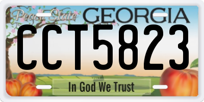 GA license plate CCT5823