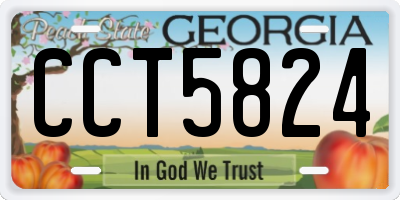 GA license plate CCT5824