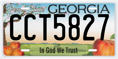 GA license plate CCT5827