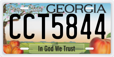 GA license plate CCT5844