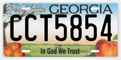 GA license plate CCT5854