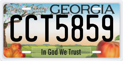 GA license plate CCT5859