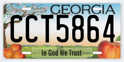 GA license plate CCT5864