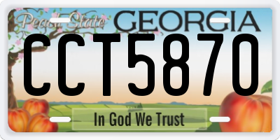 GA license plate CCT5870