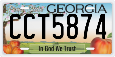 GA license plate CCT5874