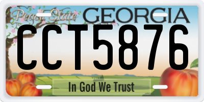 GA license plate CCT5876