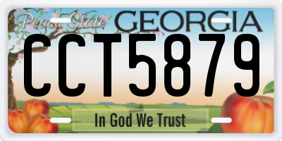 GA license plate CCT5879