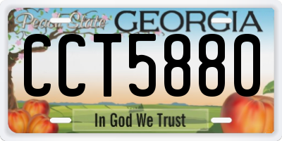 GA license plate CCT5880