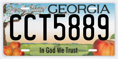 GA license plate CCT5889