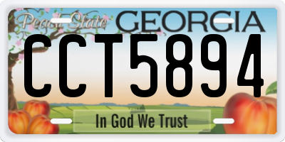 GA license plate CCT5894
