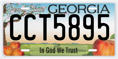 GA license plate CCT5895
