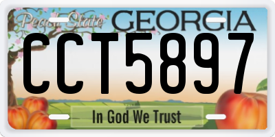 GA license plate CCT5897
