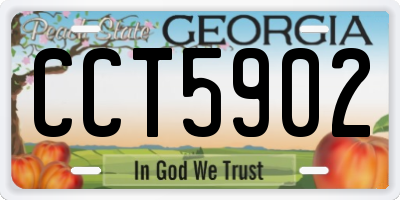 GA license plate CCT5902