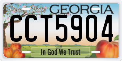GA license plate CCT5904