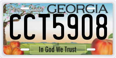 GA license plate CCT5908