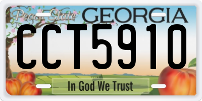 GA license plate CCT5910