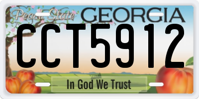 GA license plate CCT5912