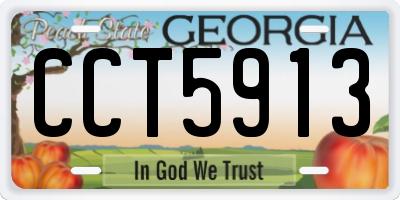GA license plate CCT5913