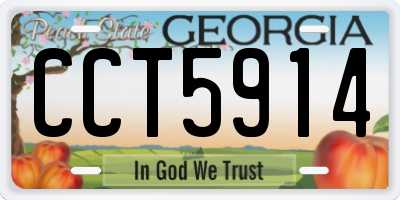 GA license plate CCT5914