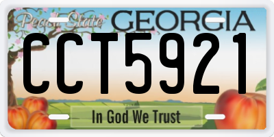 GA license plate CCT5921