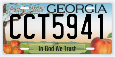 GA license plate CCT5941