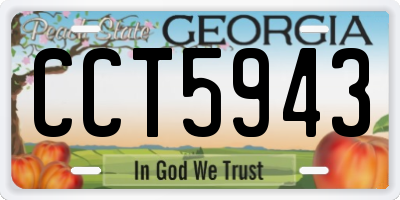 GA license plate CCT5943