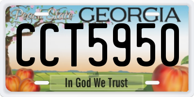 GA license plate CCT5950