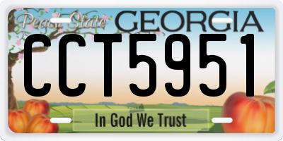GA license plate CCT5951
