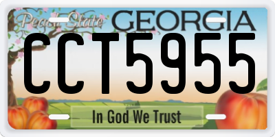 GA license plate CCT5955
