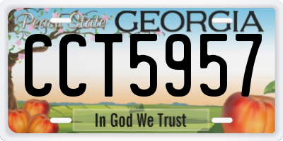 GA license plate CCT5957