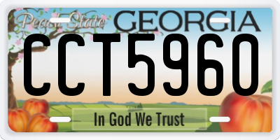 GA license plate CCT5960