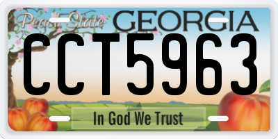 GA license plate CCT5963